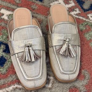Donald J. Pliner Bryant Metallic Loafers with Tassels